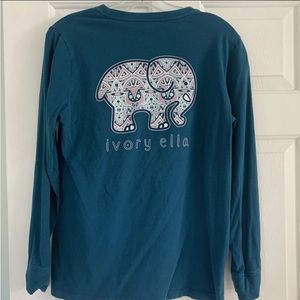 Ivory Ella Long Sleeve-Dark Blue